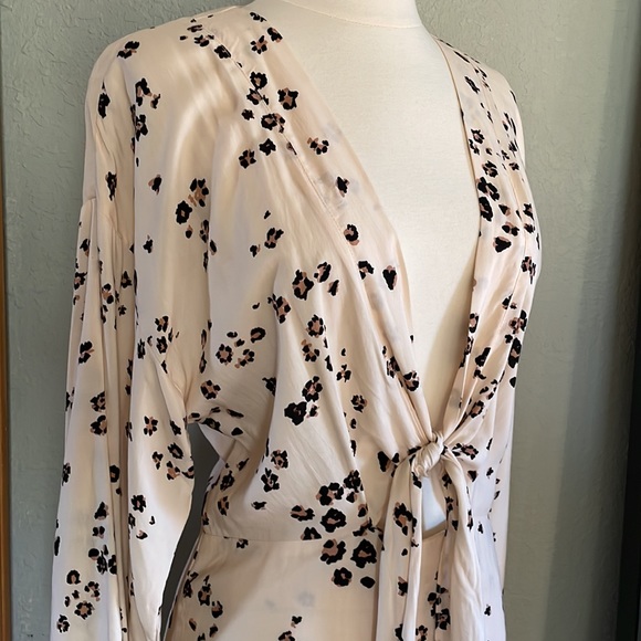 Stillwater Leopard Waterfall Maxi Dress S - Picture 1 of 11